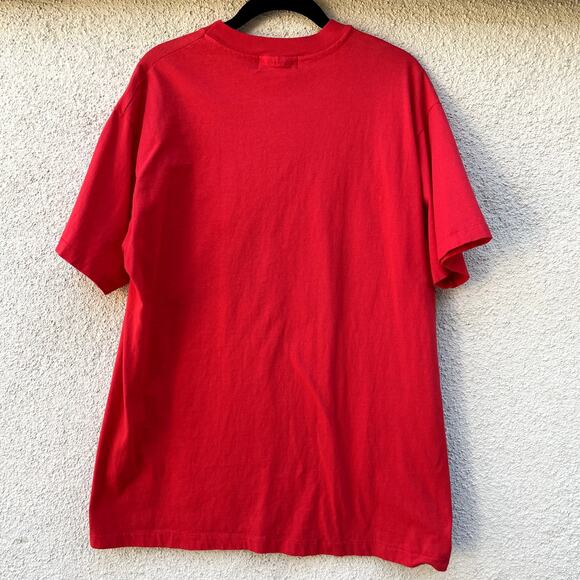 Vintage Laurel Burch Red Animalia Short Sleeve Tee OS M Single Stitch 90s Y2K - Picture 8 of 8